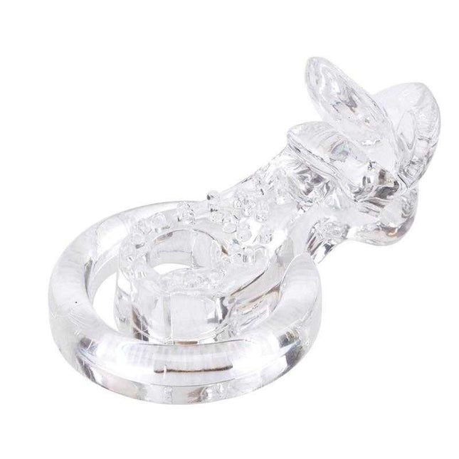 Clear vibrating ring for enhanced pleasure with body-safe TPE, minimalist design