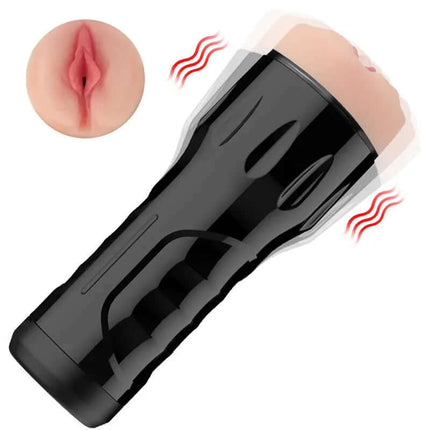 Toni Masturbator with Vibration Vagina featuring 7 vibration patterns, realistic design, and textured canal for customizable pleasure.