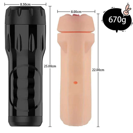Toni Masturbator with Vibration Vagina showing size dimensions and weight