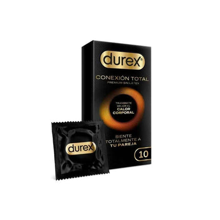 Total Connection Condoms 10 Units featuring ultra-thin, latex-free design for enhanced intimacy and comfort with moldable nitrile.