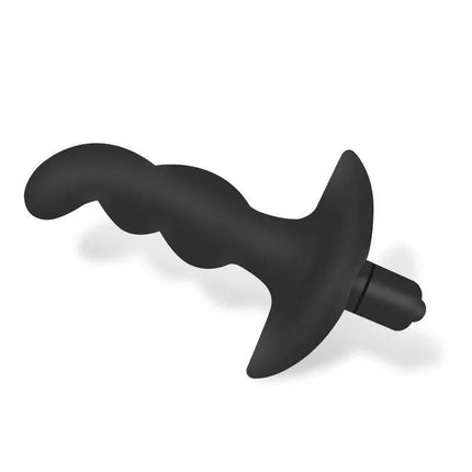 Tourmaline Vibrating Anal Plug in premium silicone with wide anchor-shaped base and rounded tip for comfort and safety.