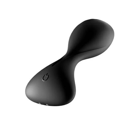 Trendsetter Butt Plug with Vibration and APP Black, premium unisex anal vibrator with flattened, tongue-like shape for precise stimulation.