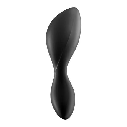 Trendsetter Butt Plug with Vibration and APP Black - ergonomic design with a tongue-like shape for comfortable and precise stimulation.