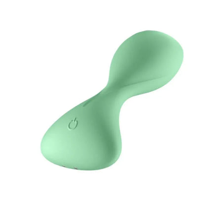 Trendsetter Butt Plug with Vibration and APP Light Green, unisex anal vibrator with tongue-like shape for targeted stimulation.