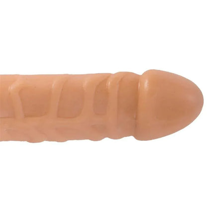 Trent Double Realistic Dildo Flesh 17,3 - 44 cm showing lifelike texture and design, body-safe for shared pleasure.