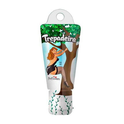 Trepaderia Feminine Stimulating Gel 15g in a compact tube with vibrant design, ideal for enhancing intimate moments with cooling, warming sensations.