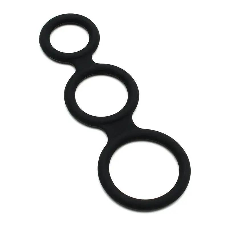 Triple Cock Ring Black - secretsextoys.store