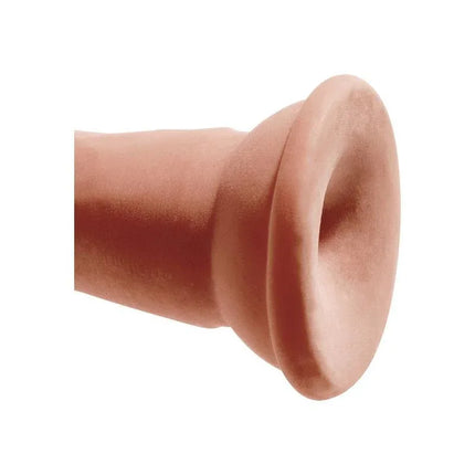 Triple Density Dildo 7 Caramel by King Cock Plus with realistic suction cup