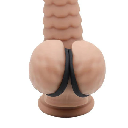 Triple Penis and Testicles Ring Liquid Silicone, 100% flexible design for enhanced arousal and longer-lasting performance.