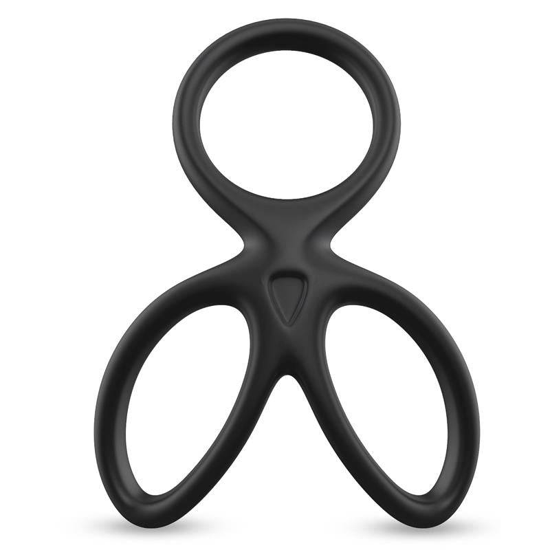 Triple Penis and Testicles Ring Liquid Silicone - secretsextoys.store