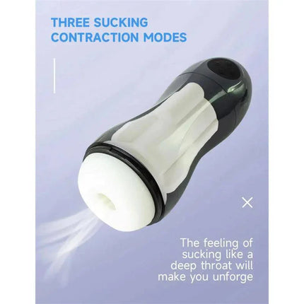 Tronik 2.0 Sucking and Vibrating Masturbator USB with three suction modes, enhancing pleasure with deep sensations and versatile features.