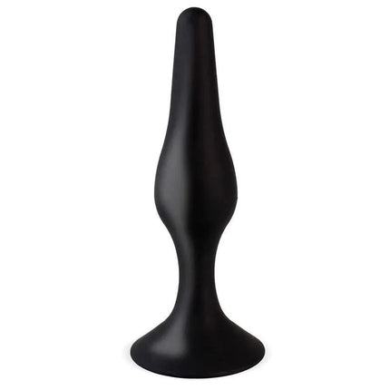 Trophy Anal Plug 11 cm Silicone Black with ergonomic tear-shaped design for enhanced pleasure and comfort.