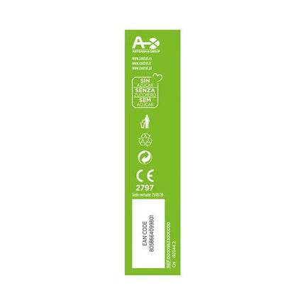 Side view of Tropical Lubricant 75 ml packaging with labels and codes on a green background.