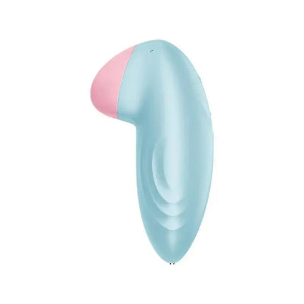 Tropical Tip with APP Satisfyer Connect Light Blue intimate toy with bird-inspired design for targeted clitoral stimulation.