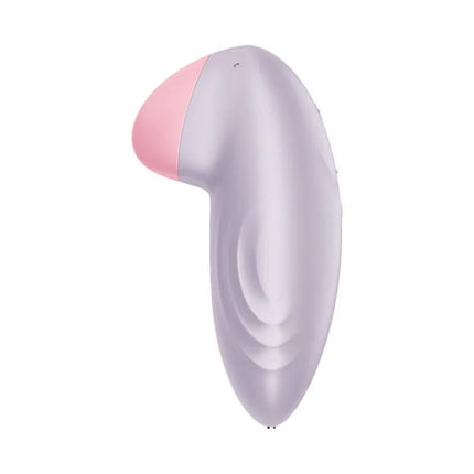 Tropical Tip with APP Satisfyer Connect Lilac pleasure device with bird-inspired design and powerful motor for clitoral stimulation.