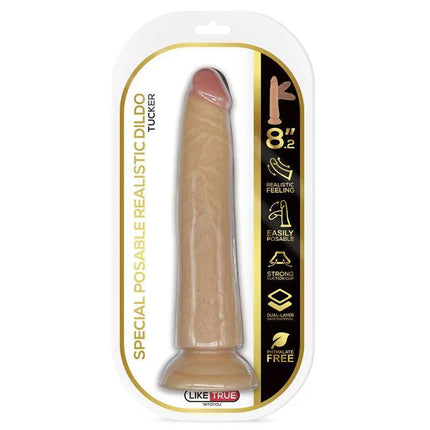 Tucker Realistic Articulable-Posable Dildo 8.2 Flesh in packaging