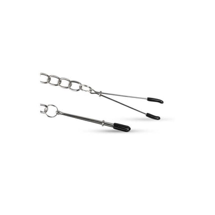 Tweezer Nipple Clamps with a metal chain for adjustable stimulation and durable design
