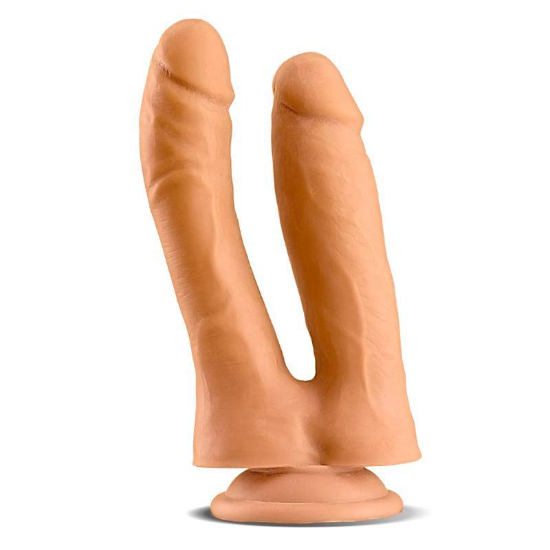 Twin Double Realistic Dildo 7.1 Flesh - secretsextoys.store