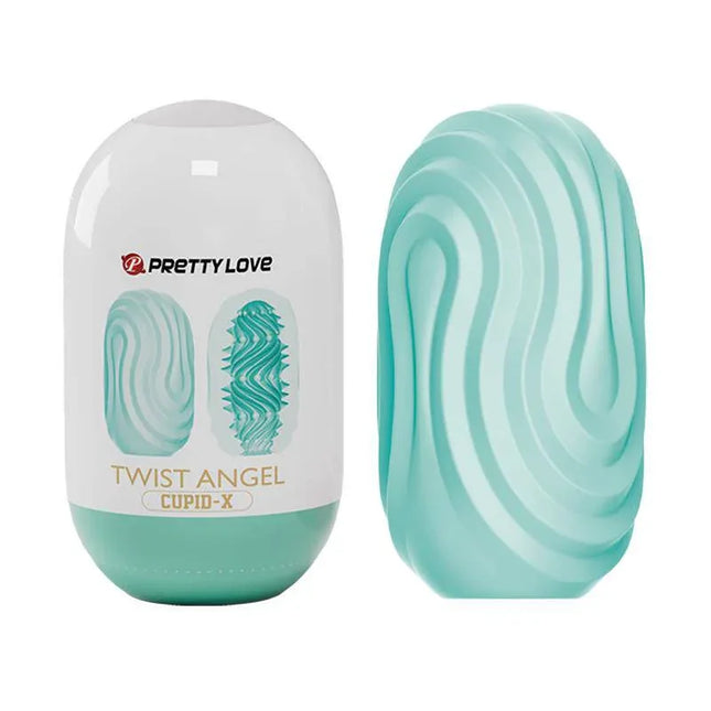 Twist Angel Cupid X Masturbator Egg with textured design for enhanced solo play and couples exploration.