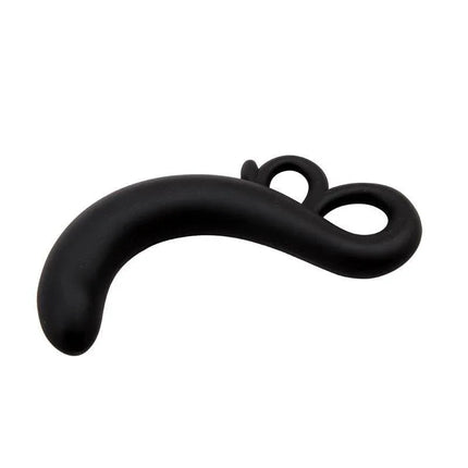 Two-Finger G-Spot Plug Silicone Black, ergonomic design, body-safe silicone