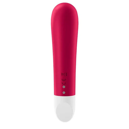 Ultra Power Bullet 1 Vibrating Bullet Red in vibrant red, featuring ergonomic design and soft silicone exterior for intense pleasure.