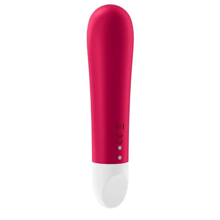 Ultra Power Bullet 1 Vibrating Bullet Red in ergonomic design for solo or couple play.