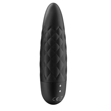 Ultra Power Bullet 5 Vibrating Bullet Black with textured design and rounded tip for precise stimulation