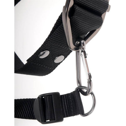 Close-up of Under-Mattress Bondage Straps with durable nylon and adjustable stainless steel lock rings.