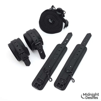 Under Mattress Set with Wrist & Ankle Cuffs Cl.24 for discreet bedroom restraint system.