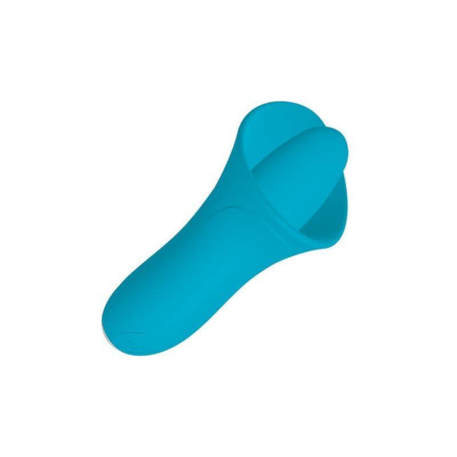 USB Rechargeable Vibrating Stimulator by Succubi in blue, versatile pleasure device with 10 vibration functions for customizable stimulation.