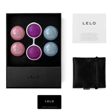 LELO Beads Plus vaginal balls set with six weighted balls for pelvic floor training and enhanced intimacy experience.
