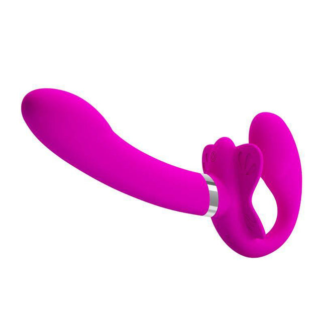 Valerie Couple Vibe Strapless USB in vibrant pink, strapless design with 12 vibration functions for versatile pleasure.