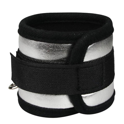 Velcro Bed Restraints Adjustable in black and silver, featuring neoprene-cotton material with soft velvet lining for comfort and support.