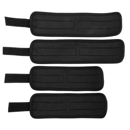 Velcro Bed Restraints Adjustable in black, four straps with velcro for secure and comfortable use, featuring neoprene and cotton material.