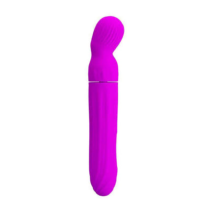 Vibe and Rotator Abraham Purple silicone dual-action vibrator with 12 vibration functions and 4 rotation settings for customized pleasure.