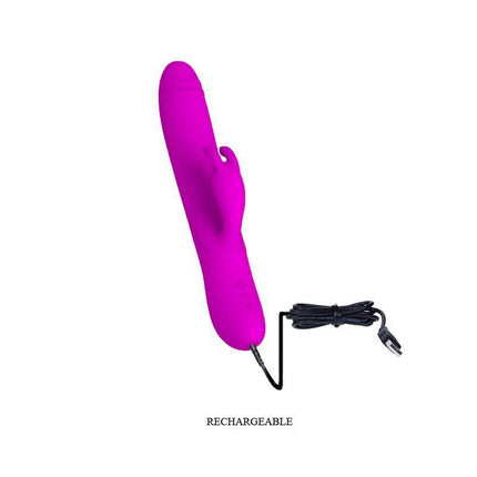 Vibe and Rotator Byron Purple USB-rechargeable vibrator with 7 vibration and 4 rotation functions for versatile pleasure.