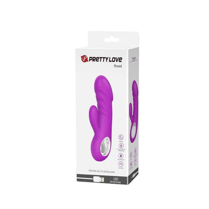 Vibe Ansel USB Silicone Purple in packaging, premium clitoral and G-spot stimulator with 7 vibration functions.