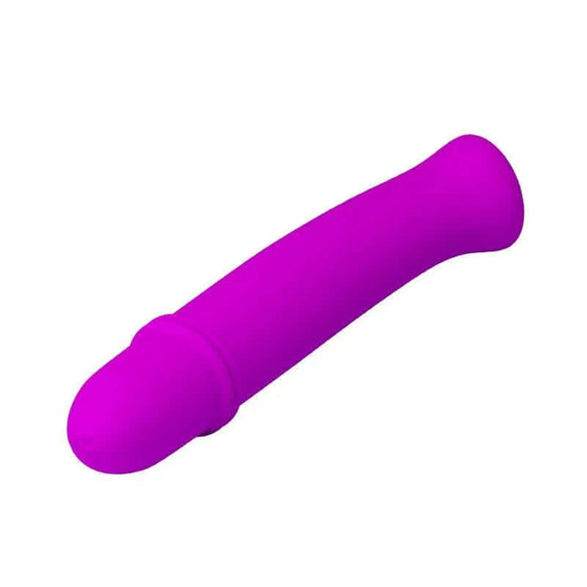 Vibe Antony Purple 10-function vibrator with luxurious rounded shape for enhanced pleasure, 12cm x 2cm, uses 1 AAA battery.