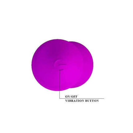 Vibe Antony Purple vibrator with on/off vibration button shown in close-up view, highlighting luxurious design and functionality.