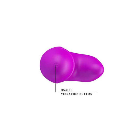 Vibe Blithe Purple G-spot Vibrator with on/off button showcasing the compact design for targeted stimulation.