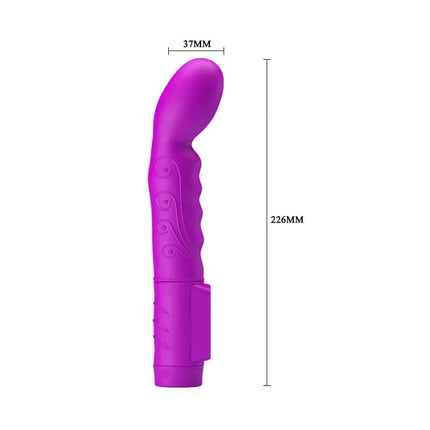 Vibe Body Touch Purple vibrator with G-spot curve, 37mm width, and 226mm length for pleasure and intimacy.