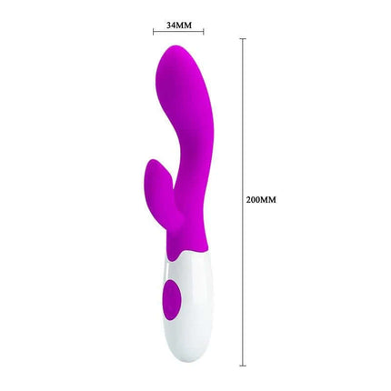 Vibe Brighty Purple - Versatile Purple Vibrator with dual stimulation, ergonomic design, and 30 functions for customized pleasure