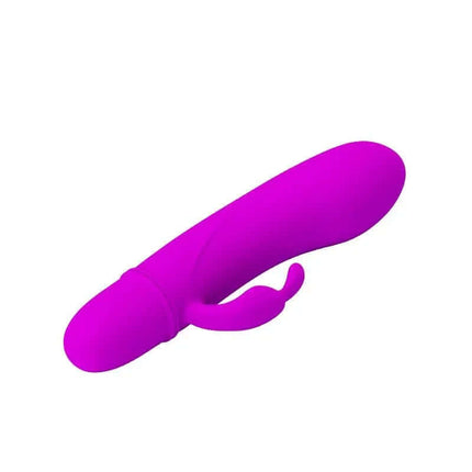 Vibe Caesar Purple vibrator with 10 vibration functions, G-spot stimulation, and waterproof design. Measures 11.5cm x 2.5cm.