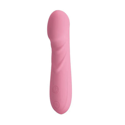 Vibe Candice Soft Pink silicone massager with ergonomic design and G-spot stimulation features.