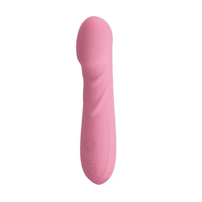 Vibe Candice Soft Pink silicone massager with ergonomic design and G-spot stimulation features.