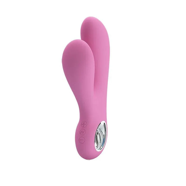 Vibe Canrol USB Silicone Soft Pink ergonomic G-spot stimulator with soft silicone, offers 7 vibration functions and 5 speeds.