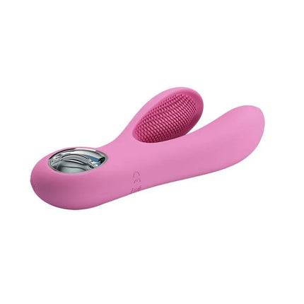 Pink Vibe Canrol USB Silicone Soft Pink ergonomic G-spot stimulator with seven vibration functions and five speeds.