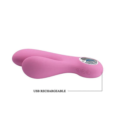 Vibe Canrol USB Silicone Soft Pink ergonomic G-spot stimulator with USB rechargeable feature