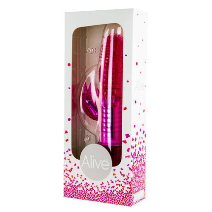 Packaging of Vibe Cosmic Follies 24.1 cm premium multi-engine vibrator with pink design for powerful G-spot stimulation.