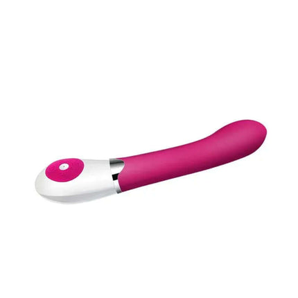 Vibe Daniel Pink premium vibrator with 30 functions, ergonomic curved design, body-safe silicone, velvety touch for enhanced sensations.